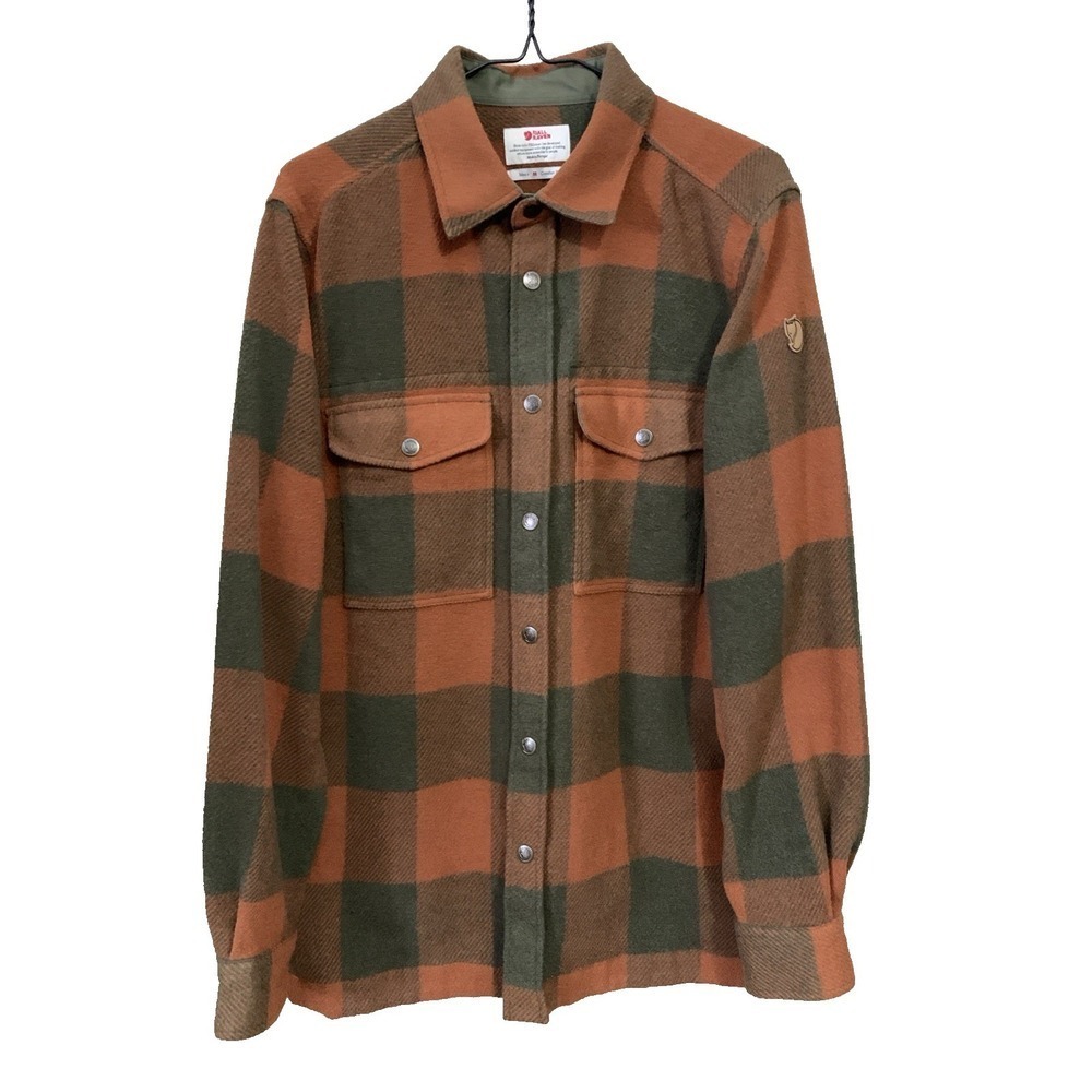 Fjallraven Canada Shirt in Autumn Leaf-Laurel Green‎ Men's M Wool Blend Shacket